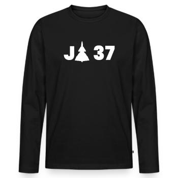 JA 37 Viggen - T-shirt manches longues Premium bio Homme - noir - Devant - Nico (187cm)