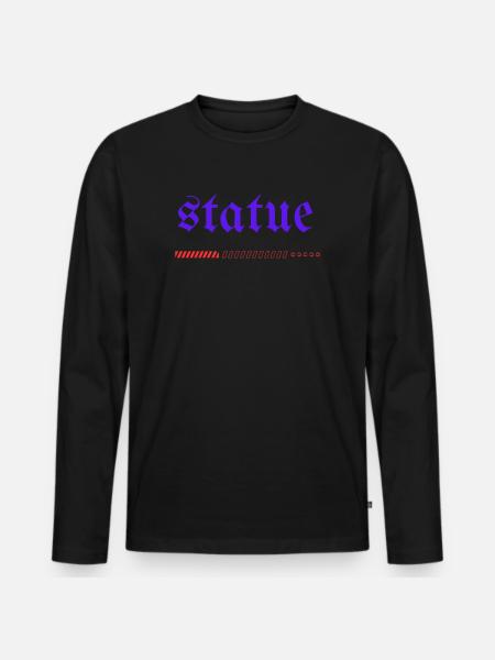 MHT Creative – Fröhliche Streetwear-Atmosphäre - Männer Premium Bio Langarmshirt - Schwarz