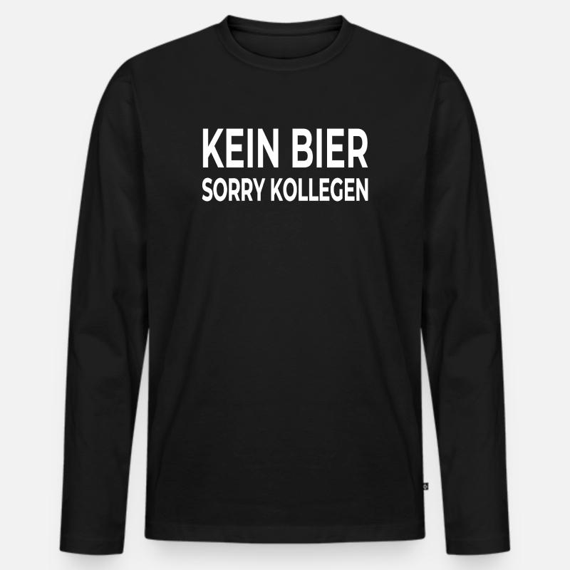 Bier - Männer Premium Bio Langarmshirt - Schwarz