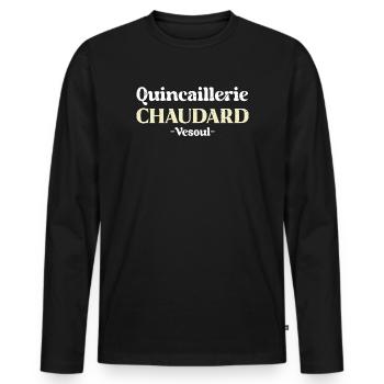 Quincaillerie Chaudard Vesoul - La 7eme Compagnie - T-shirt manches longues Premium bio Homme - noir - Devant - Nico (187cm)