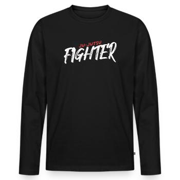 Ju-Jutsu Fighter Shirt - Männer Premium Bio Langarmshirt - Schwarz - Vorne - Nico (187cm)