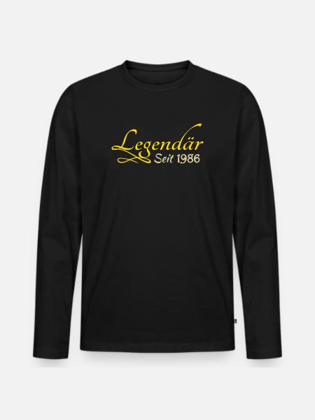 Born in 1986 - Men's Premium Organic Long Sleeve Shirt - black