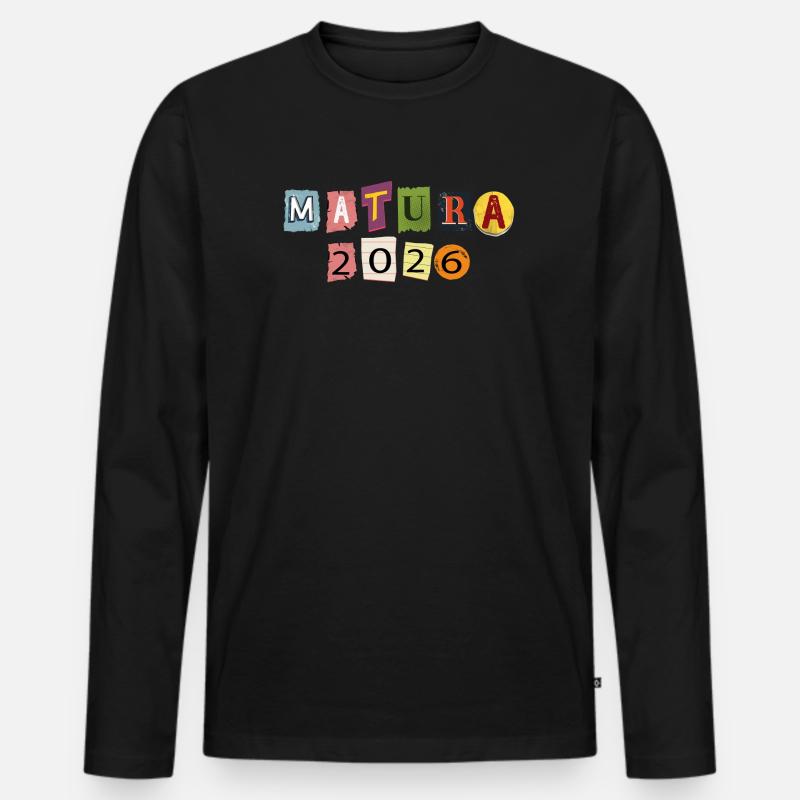 Matura 2026  - Männer Premium Bio Langarmshirt - Schwarz