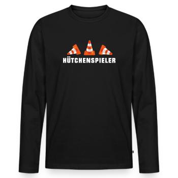 Hütchenspieler - Straßenbau (1) - Männer Premium Bio Langarmshirt - Schwarz - Vorne - Nico (187cm)