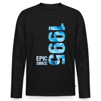 Epic Since 1995 Jahr Geburtstag - Männer Premium Bio Langarmshirt - Schwarz - Vorne - Nico (187cm)