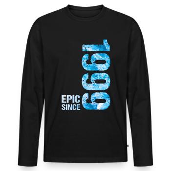 Epic Since 1999 Jahr Geburtstag - Männer Premium Bio Langarmshirt - Schwarz - Vorne - Nico (187cm)