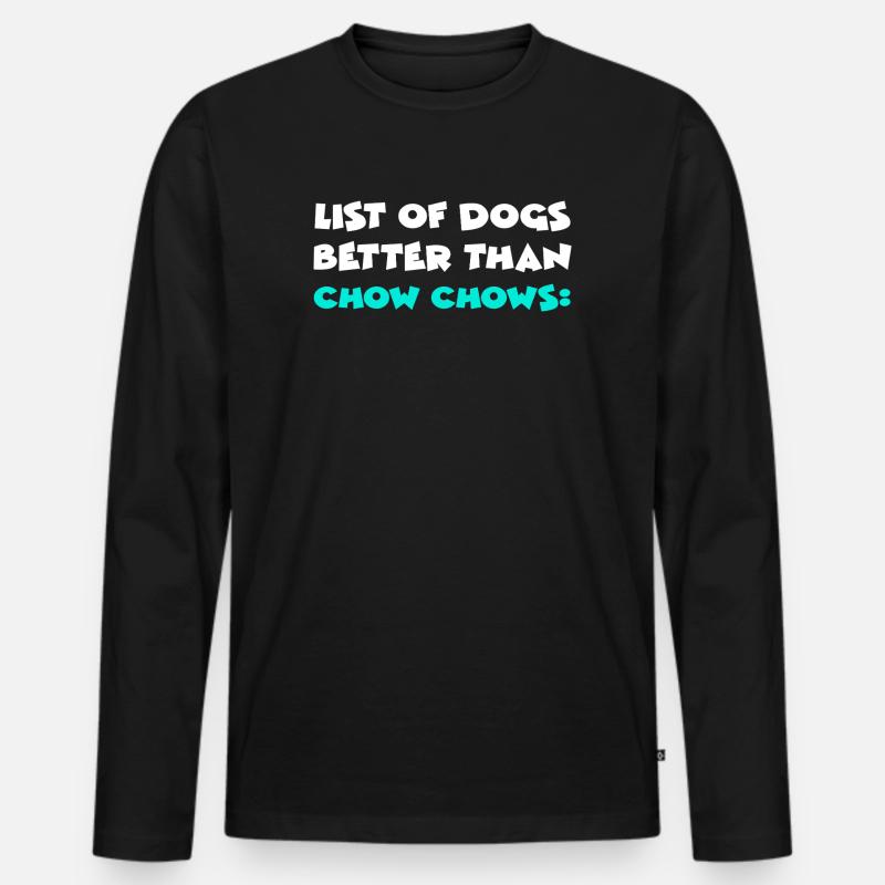 Chow Chow - Männer Premium Bio Langarmshirt - Schwarz