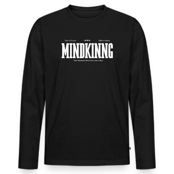 Votre pensée détermine votre réalité. - T-shirt manches longues Premium bio Homme - noir - Devant - Nico (187cm)