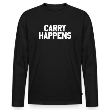 Porter des armes selon le 2e Amendement : Dissimulé - T-shirt manches longues Premium bio Homme - noir - Devant - Nico (187cm)