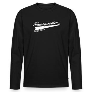 Father-in-law 2026, best father-in-law ever - Men's Premium Organic Long Sleeve Shirt - black - Front - Nico (187cm)