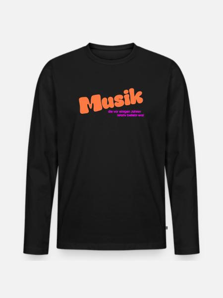 relatively popular music - Men's Premium Organic Long Sleeve Shirt - black