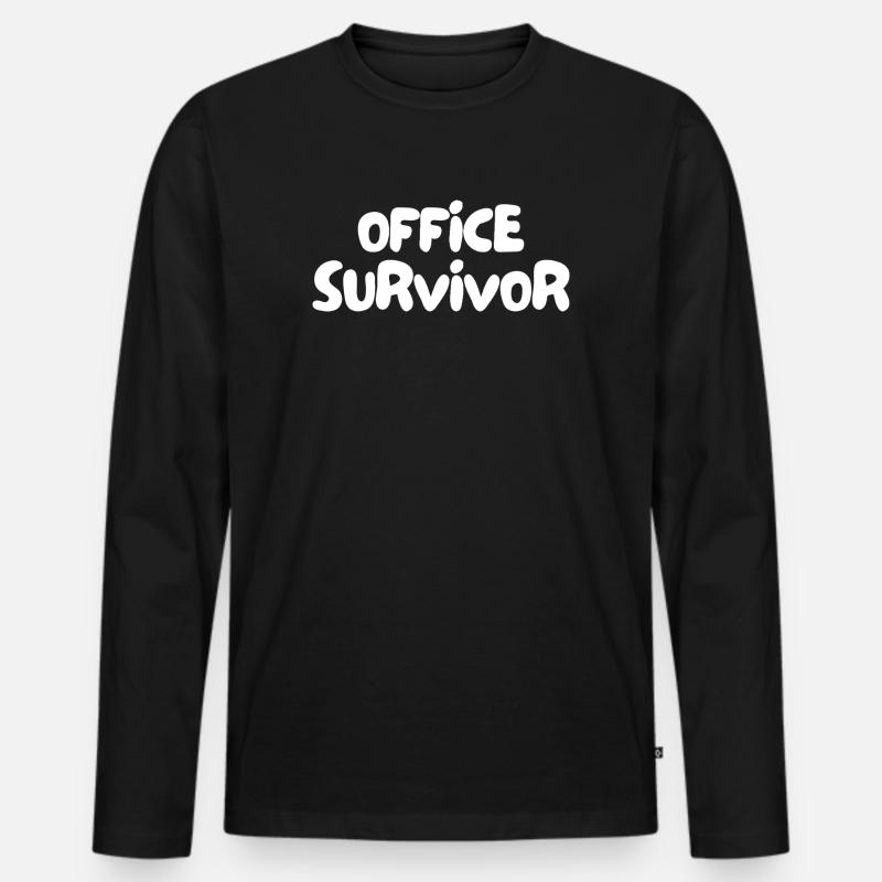 Überlebender des Amtes - Männer Premium Bio Langarmshirt - Schwarz