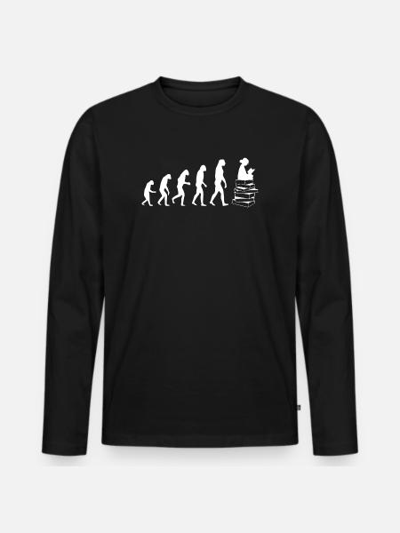 Lire evolution white - T-shirt manches longues Premium bio Homme - noir