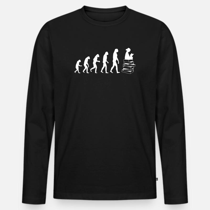 Read evolution white - Men's Premium Organic Long Sleeve Shirt - black