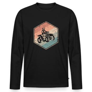 Quad Driver Offroad Quad Driver ATV - Men's Premium Organic Long Sleeve Shirt - black - Front - Nico (187cm)
