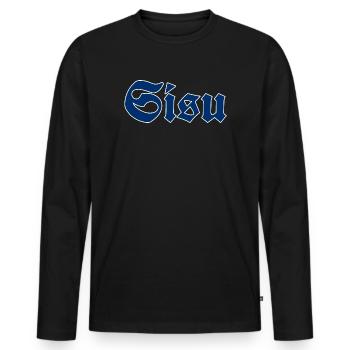 Guts - Men's Premium Organic Long Sleeve Shirt - black - Front - Nico (187cm)