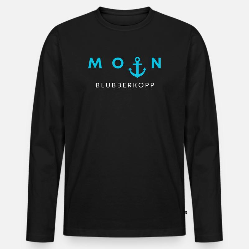 Mondanker Design - Männer Premium Bio Langarmshirt - Schwarz