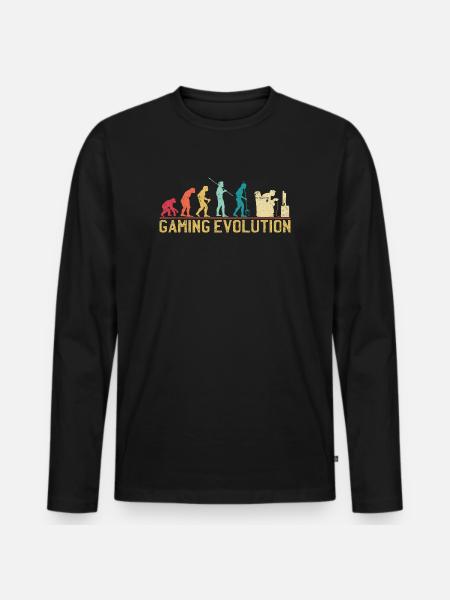 Illustrations de Gaming Evolution - T-shirt manches longues Premium bio Homme - noir
