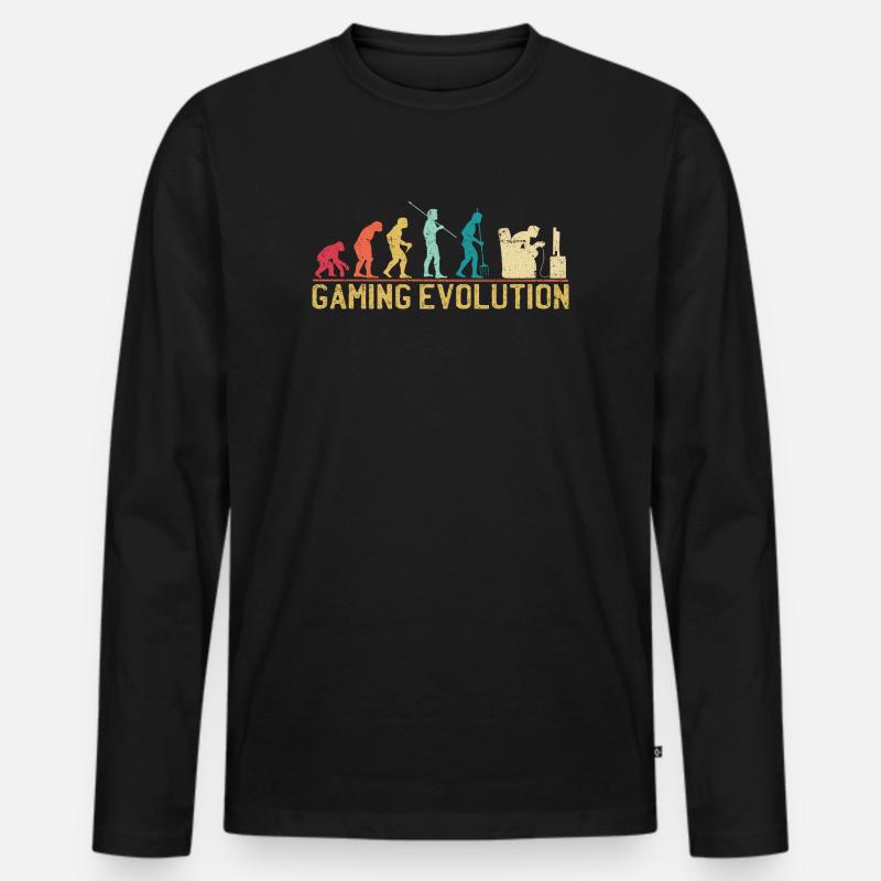 Illustrations de Gaming Evolution - T-shirt manches longues Premium bio Homme - noir