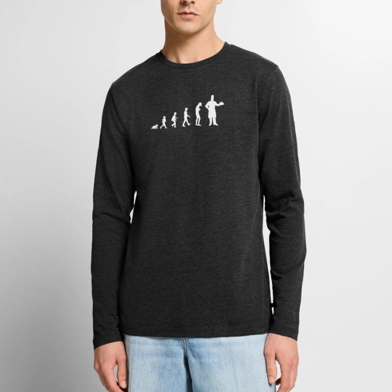 Évolution du bébé au chef / restaurant T-shirt manches longues Premium bio Homme