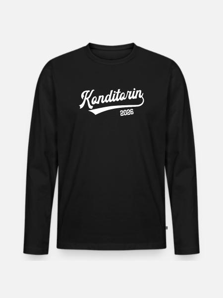 Confectioner 2026 Apprenticeship Profession Confectioner Baker - Men's Premium Organic Long Sleeve Shirt - black