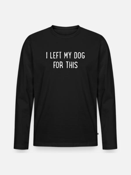 Chien seul - T-shirt manches longues Premium bio Homme - noir
