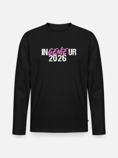 Engineer Genie Graduation 2026 - Men's Premium Organic Long Sleeve Shirt - black
