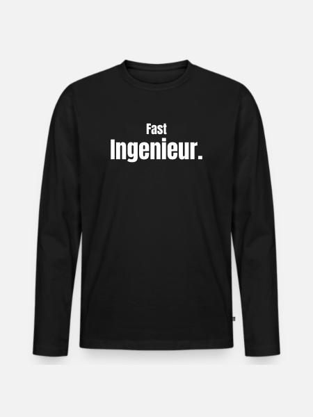Almost an engineer - Men's Premium Organic Long Sleeve Shirt - black