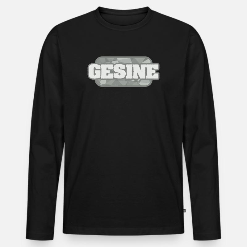 Bio Gesine - Männer Premium Bio Langarmshirt - Schwarz