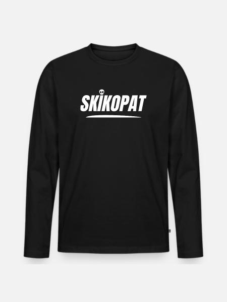 SKIKOPAT! - Männer Premium Bio Langarmshirt - Schwarz