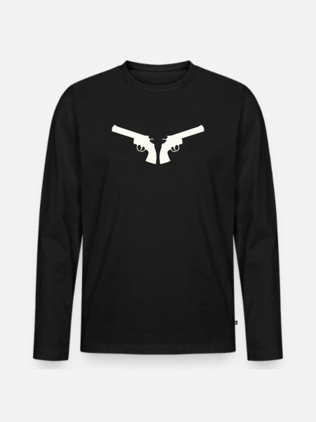 weapon - Men's Premium Organic Long Sleeve Shirt - black