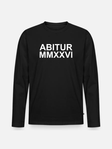 Abi 2026 - MMXXVI - Männer Premium Bio Langarmshirt - Schwarz