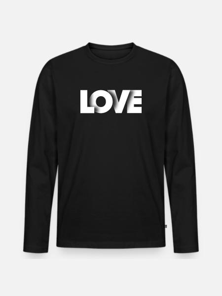 AMOUR - T-shirt manches longues Premium bio Homme - noir