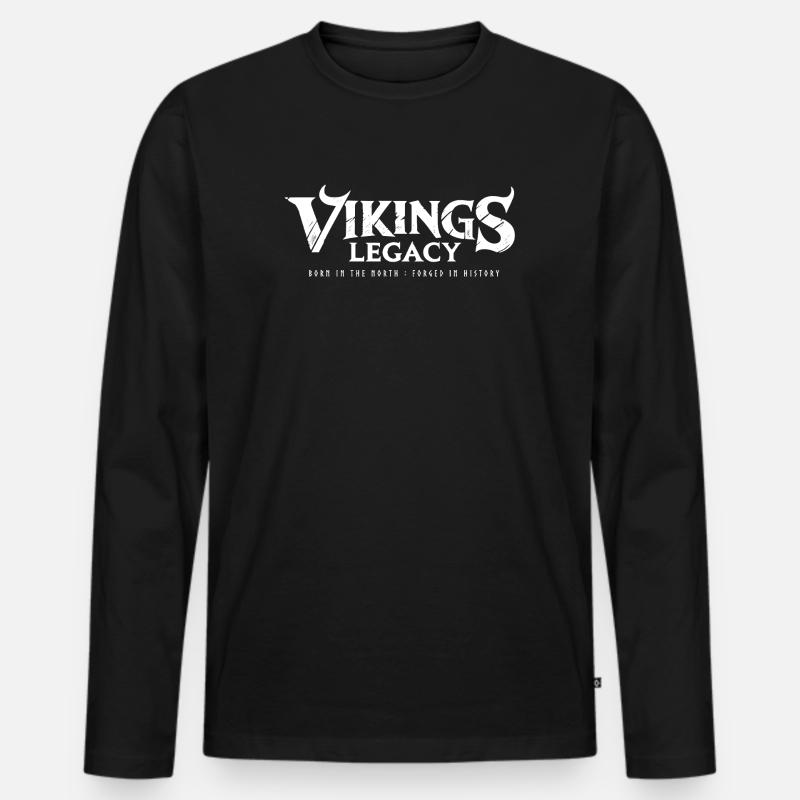Vikings Legacy - Männer Premium Bio Langarmshirt - Schwarz