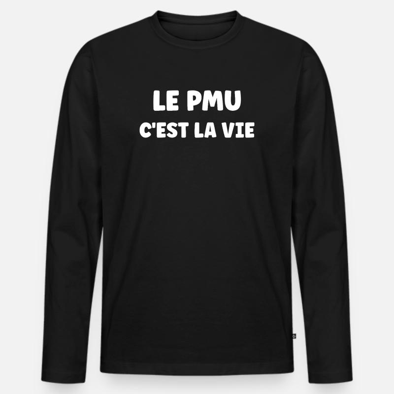 PMU-Humor - Männer Premium Bio Langarmshirt - Schwarz