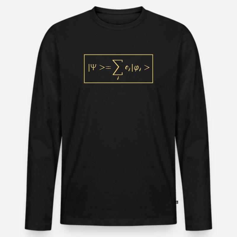 Quantenphysik Quanten Physik Quantensprung - Männer Premium Bio Langarmshirt - Schwarz