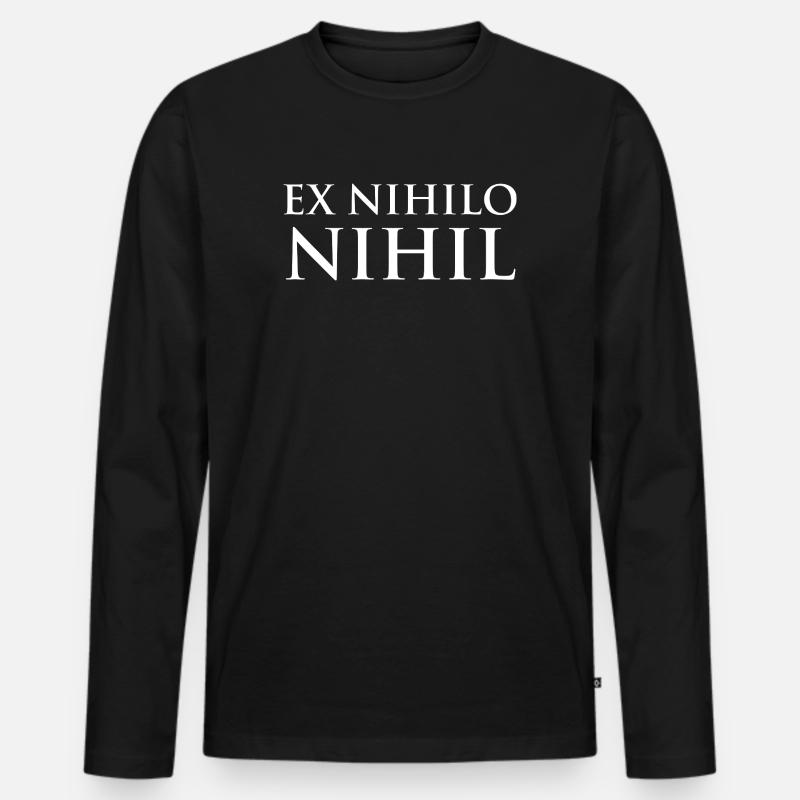 Ex nihilo nihil - Men's Premium Organic Long Sleeve Shirt - black