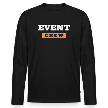 Event Crew Staff Team Veranstaltung Helfer Ordner - Männer Premium Bio Langarmshirt - Schwarz - Vorne - Nico (187cm)