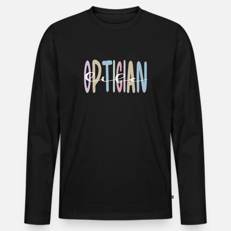 Augenoptiker Geschenke Optiker Optometrist - Männer Premium Bio Langarmshirt - Schwarz