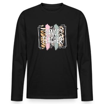 Reconnaissance de professeur de danse Cours de danse - T-shirt manches longues Premium bio Homme - noir - Devant - Nico (187cm)