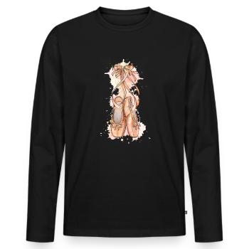 Cadeau de danseuse de ballet ballerine danseuse de ballet - T-shirt manches longues Premium bio Homme - noir - Devant - Nico (187cm)