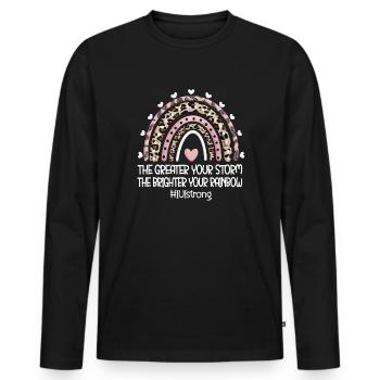 IUI Mama Intrauterine Insemination Mother Gift - Men's Premium Organic Long Sleeve Shirt - black - Front - Nico (187cm)