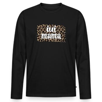 Proud IUI Mama IUI Intrauterine Insemination Mama - Men's Premium Organic Long Sleeve Shirt - black - Front - Nico (187cm)