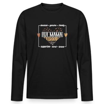 Proud IUI Mama IUI Intrauterine Insemination Mama - Men's Premium Organic Long Sleeve Shirt - black - Front - Nico (187cm)