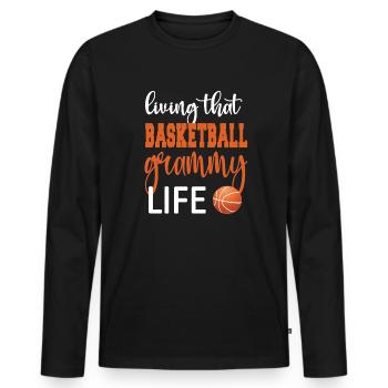 Grammy Grandma By Basketball Player Basketball Grammy - Men's Premium Organic Long Sleeve Shirt - black - Front - Nico (187cm)