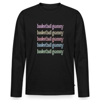Grammy Grandma By Basketball Player Basketball Grammy - Men's Premium Organic Long Sleeve Shirt - black - Front - Nico (187cm)