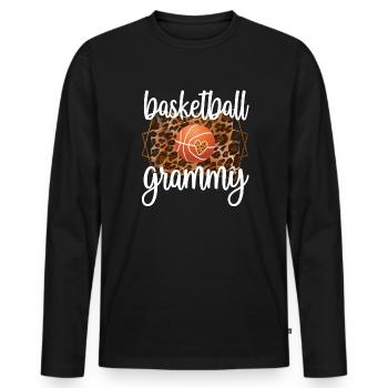 Grammy Grandma By Basketball Player Basketball Grammy - Men's Premium Organic Long Sleeve Shirt - black - Front - Nico (187cm)