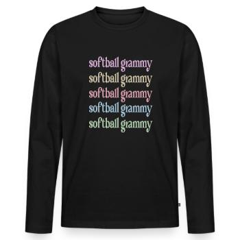 Grammy Grandma Par Joueur de Softball Grammy - T-shirt manches longues Premium bio Homme - noir - Devant - Nico (187cm)