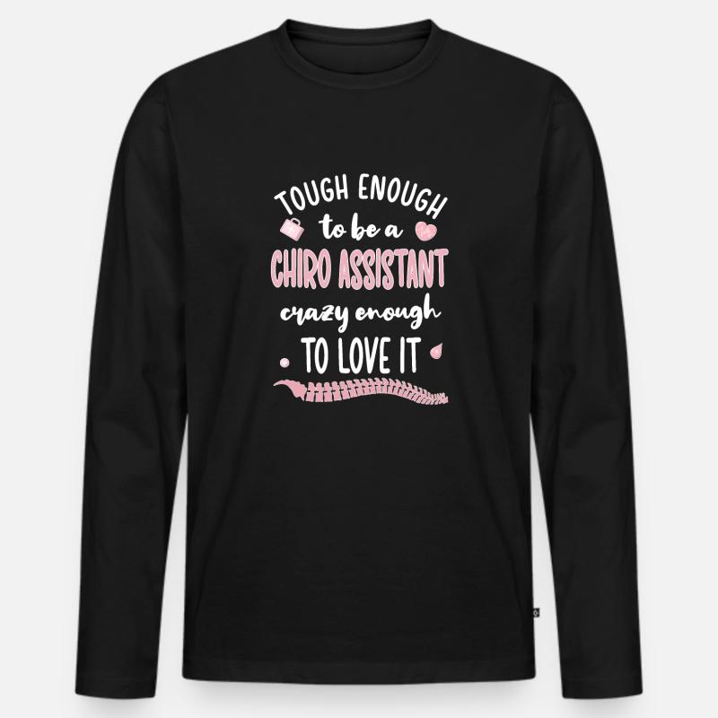 Chiropraktischer Assistent Chiropraktik-Assistent - Männer Premium Bio Langarmshirt - Schwarz