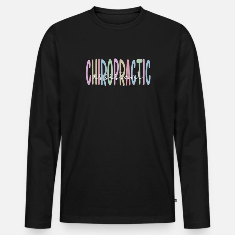 Chiropraktischer Assistent Chiropraktik-Assistent - Männer Premium Bio Langarmshirt - Schwarz